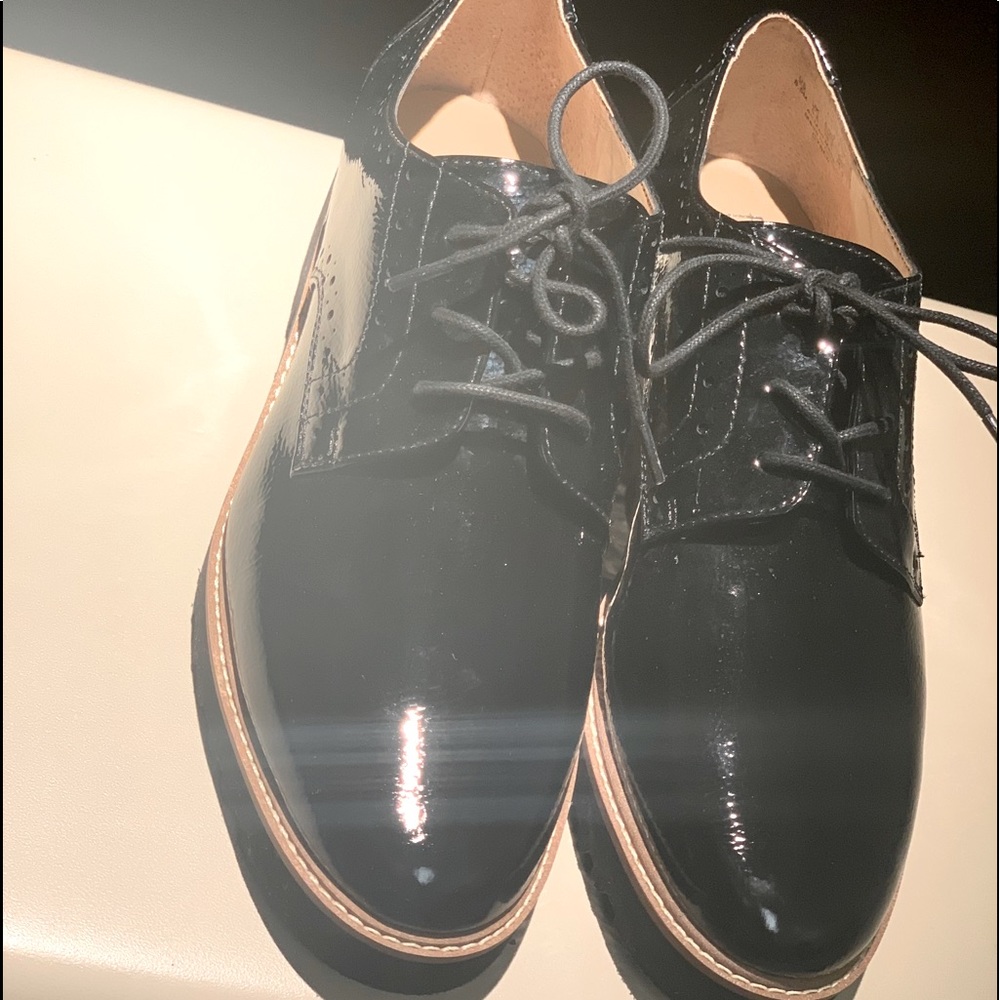 Black Oxford Flat Shoes